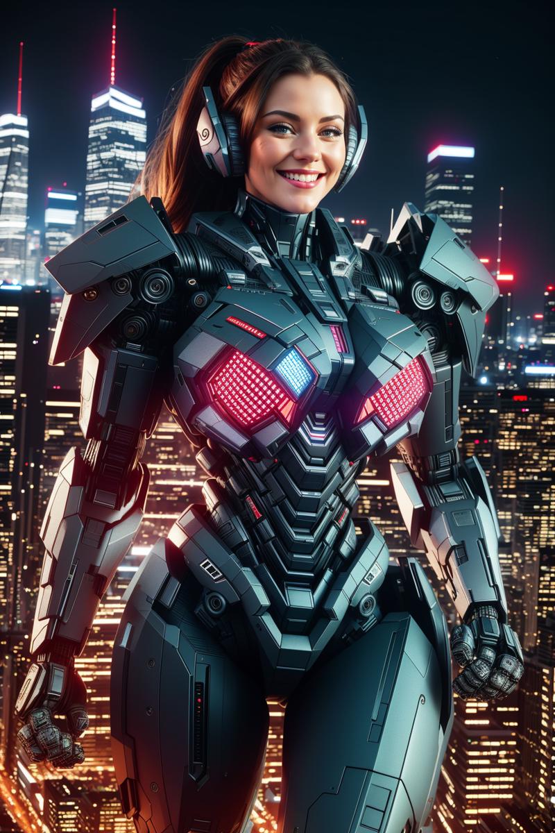 05751-340833052-((Masterpiece, best quality,edgQuality)),smiling,excited,_edgMecha, a ((giant woman)) in robot suit standing in front of a city.png